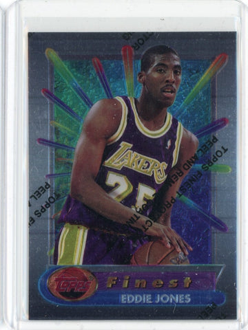 1995-96 Topps Finest Basketball Eddie Jones Card #323