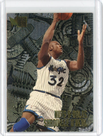 1995-96 Fleer Metal Basketball Shaquille O'Neal Nuts & Bolts Card #215