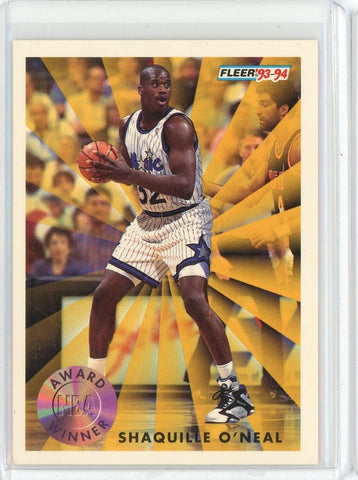 1993-94 Fleer Basketball Shaquille O'Neal NBA Award Winner Card #231