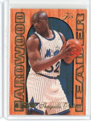 1995-96 Flair Basketball Shaquille O'Neal Hardwood Leader Card #19 of 27