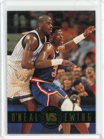 1993-94 Skybox Basketball Shaquille O'Neal Patrick Ewing Card #SS2