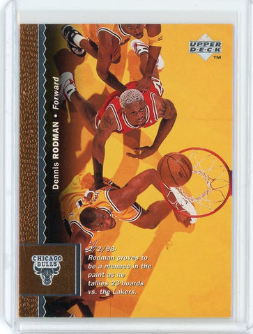 1996-97 Upper Deck Basketball Dennis Rodman Card #19