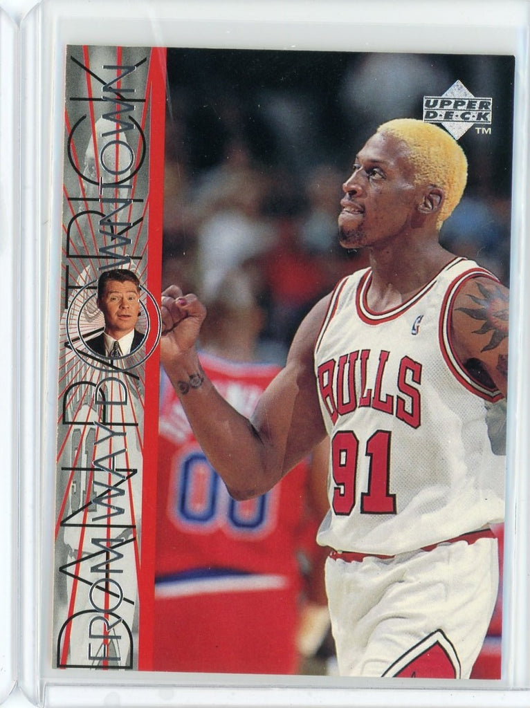 1997-98 Upper Deck Basketball Dennis Rodman From Way Down Town Card #334