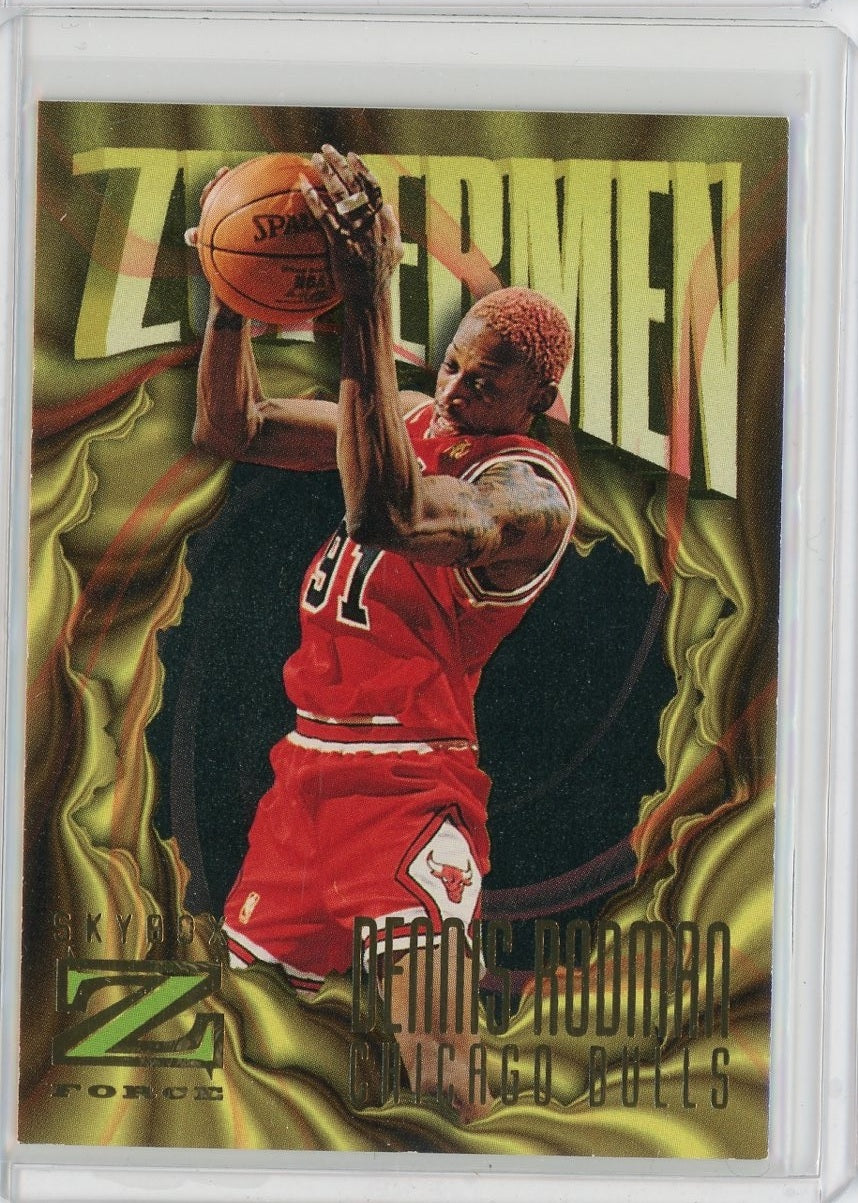 1997-98 Skybox Basketball Dennis Rodman Zuperman Card #193