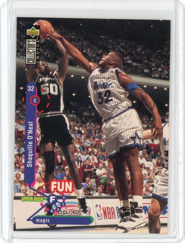 1995-96 Upper Deck Collectors Choice Basketball Shaquille O'Neal Players Club Card #184