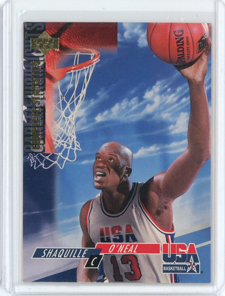 1994-95 Upper Deck Basketball Shaquille O'Neal Complete Statistics Card #54