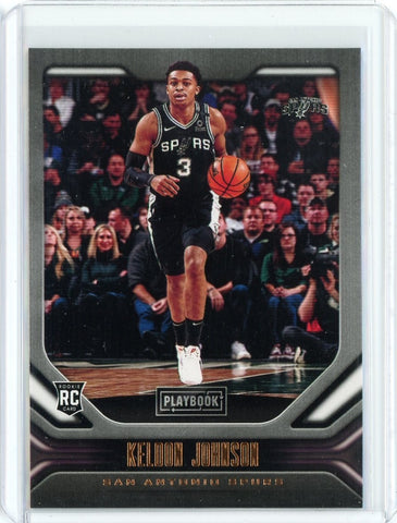 2019-20 Panini Chronicles Basketball Keldon Johnson Playbook Bronze Card #187