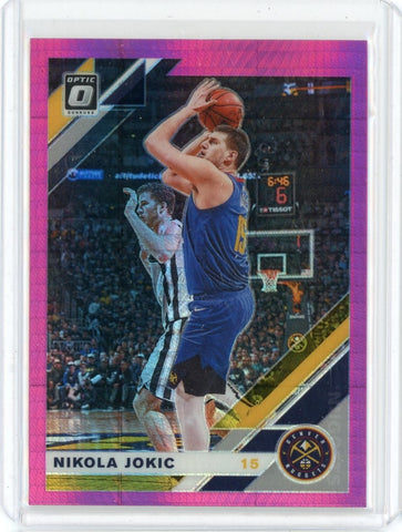 2019-20 Panini Donruss Optic Basketball Nikola Jokic Hyper Pink Prizm Card #96