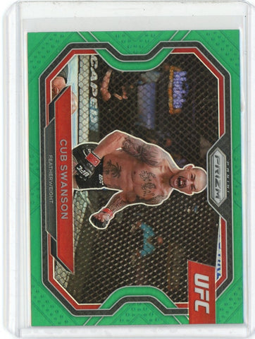 2021 Panini Prizm UFC  Cub Swanson Green Prizm Card #136