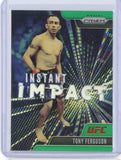 2021 Panini Prizm UFC Tony Ferguson Instant Impact Green Prizm Card #22