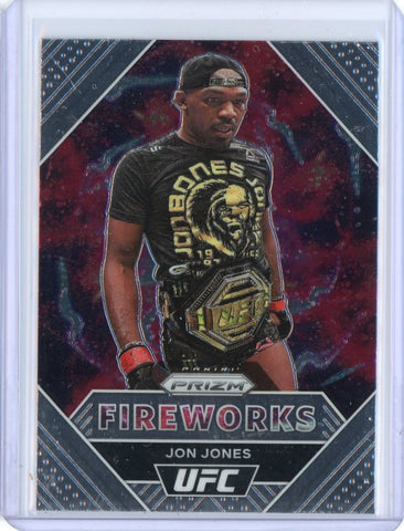 2021 Panini Prizm UFC Jon Jones Fireworks Card #9