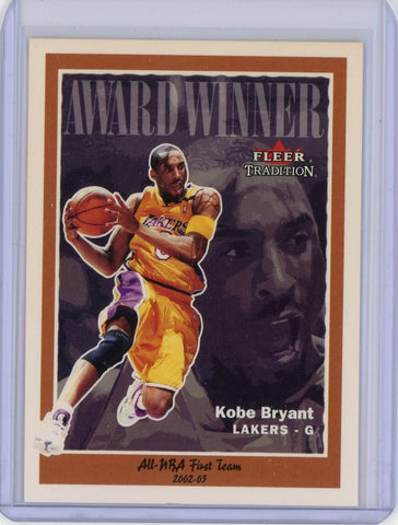 2003-04 Fleer Tradition Basketball Kobe Bryant Award Winner Card #227