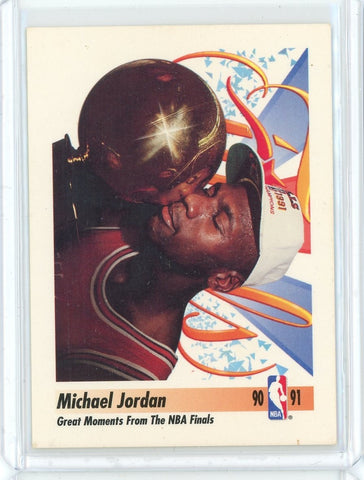 1991-92 Skybox Basketball Michael Jordan Great Moments from Finals Card #334
