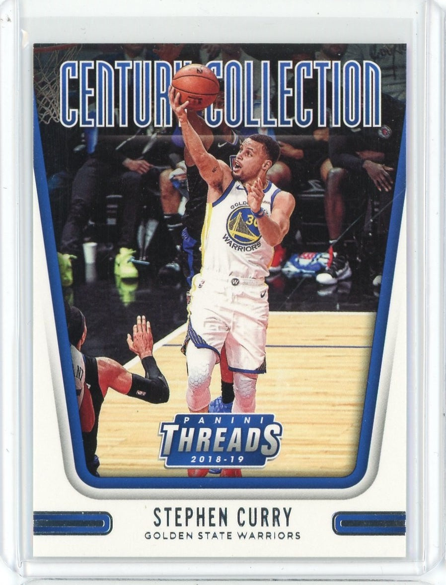 2018-19 Panini Threads Basketball Stephen Curry Century Collection Card #19