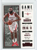 2017-18 Panini Contenders Basketball James Harden Game Ticket Red Card #77