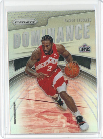 2019-20 Panini Prizm Basketball Kawhi Leonard Dominance Silver Prizm Card #16