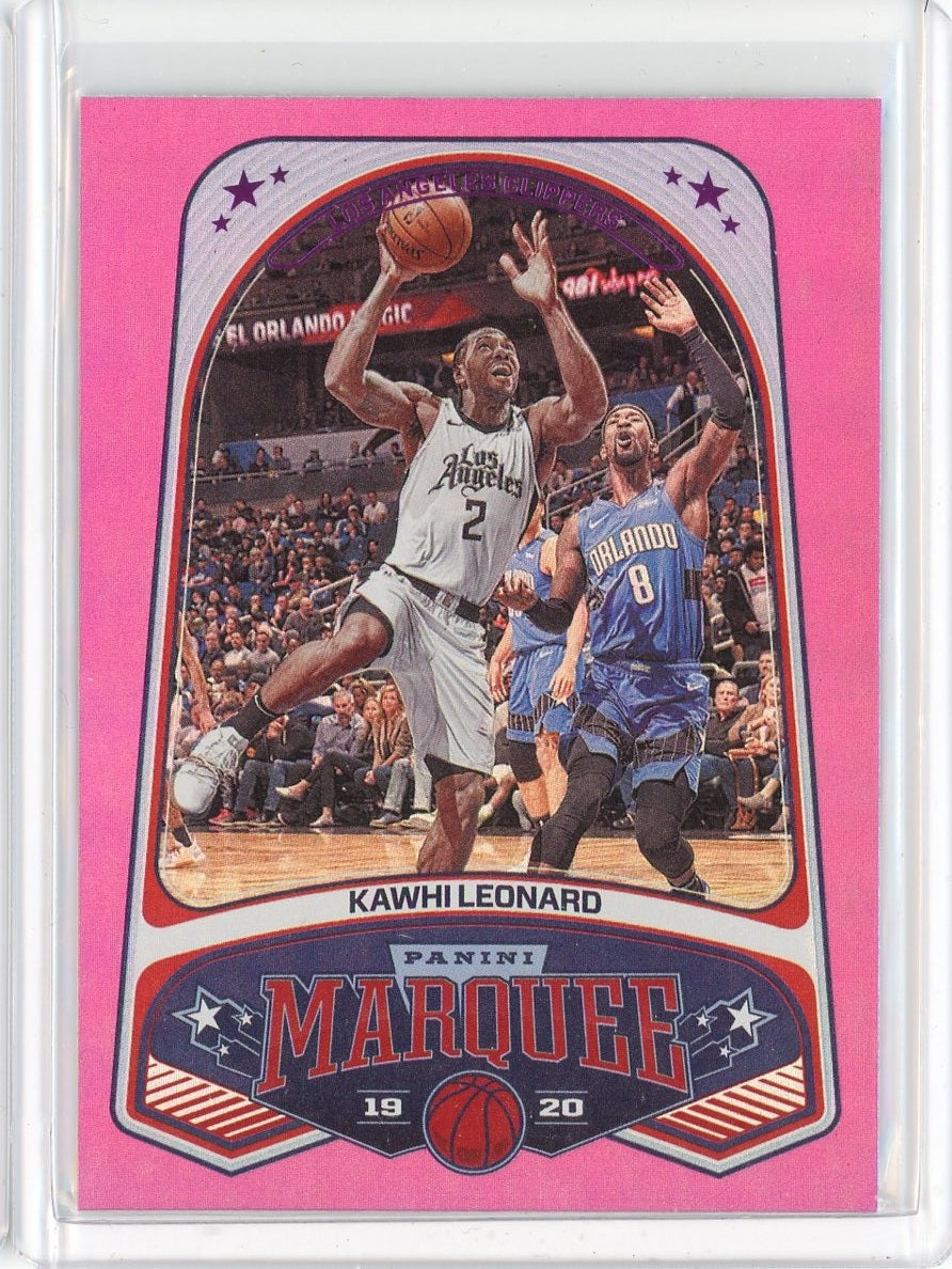 2019-20 Panini Chronicles Basketball Kawhi Leonard Marquee Pink Card #250