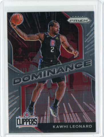 2020-21 Panini Prizm Basketball Kawhi Leonard Dominance Card #12