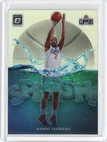 2019-20 Panini Donruss Optic Basketball Kawhi Leonard Splash Silver Prizm Card #5