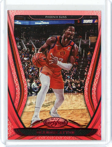 2020-21 Panini Certified Basketball DeAndre Ayton Red Parrallel Card #70