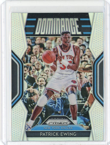 2018-19 Panini Prizm Basketball Patrick Ewing Dominance Silver Prizm Card #28