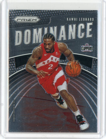 2019-20 Panini Prizm Basketball Kawhi Leonard Dominance Card #16