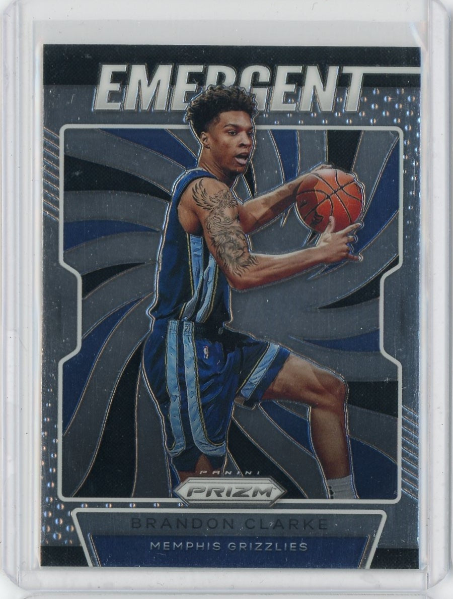 2019-20 Panini Prizm Basketball Brandon Clarke Emergent Card #28