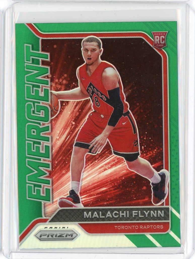 2020-21 Panini Prizm Basketball Malachi Flynn Instant Impact Green Prizm Card #20