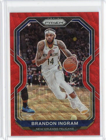 2020-21 Panini Prizm Basketball Brandon Ingram Red Wave Prizm Card #145