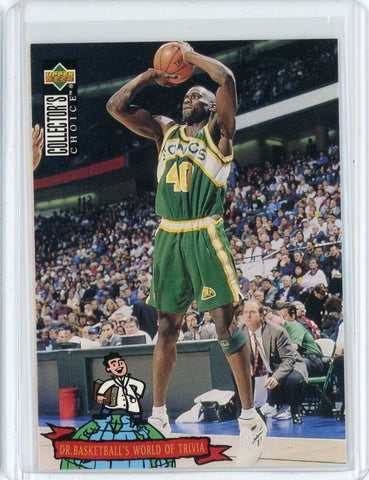 1994-95 Upper Deck Collectors Choice Basketball Shawn Kemp Dr Basketball's World of Trivia Card #404