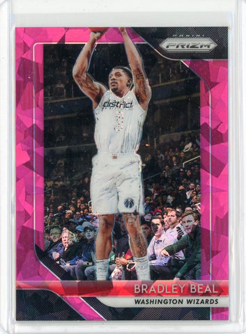 2018-19 Panini Prizm Basketball Bradley Beal Pink Cracked Ice Prizm Card #233