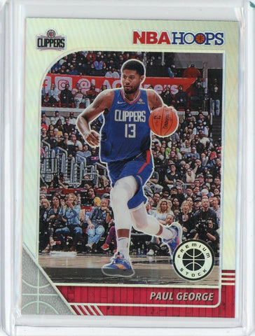 2019-20 Panini NBA Hoops Premium Basketball Paul George Silver Prizm Card #132