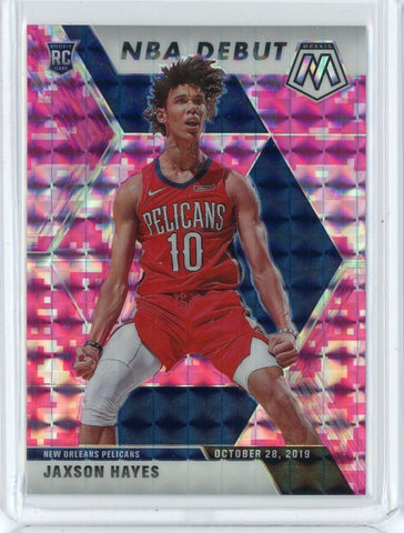 2019-20 Panini Mosaic Basketball Jaxson Hayes NBA Debut Pink Camo Prizm RC Card #267