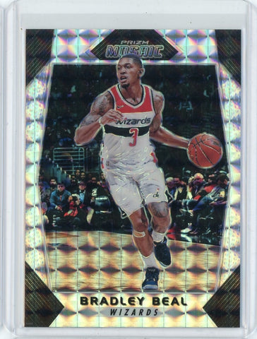 2017-18 Panini Mosaic Basketball Bradley Beal Silver Prizm Card #17