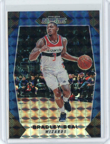 2017-18 Panini Mosaic Basketball Bradley Beal Blue Prizm Card #19