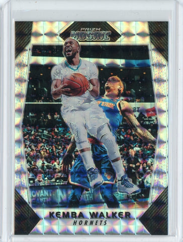 2017-18 Panini Mosaic Basketball Kemba Walker Silver Prizm Card #94