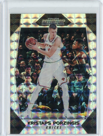 2017-18 Panini Mosaic Basketball Kristaps Porzingis Silver Prizm Card #31