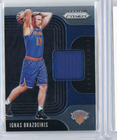 2019-20 Panini Prizm Basketball Ignas Brazdeikis Sensational Patch Card #SS-IGB