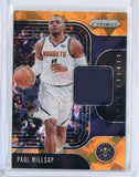 2019-20 Panini Prizm Basketball Paul Millsap Sensational Orange Cracked Ice Prizm Patch Card #SS-PML