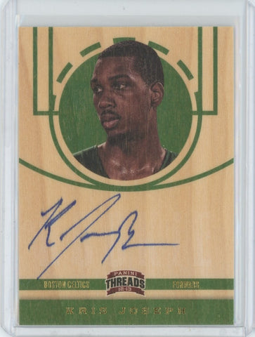 2012-13 Panini Threads Basketball Kris Joseph Auto Card #249