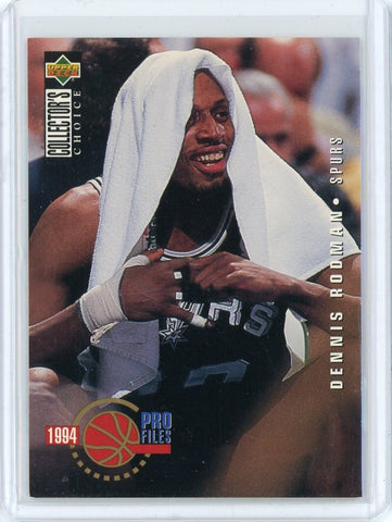 1994-95 Upper Deck Collectors Choice Basketball Dennis Rodman Pro Files Card #202