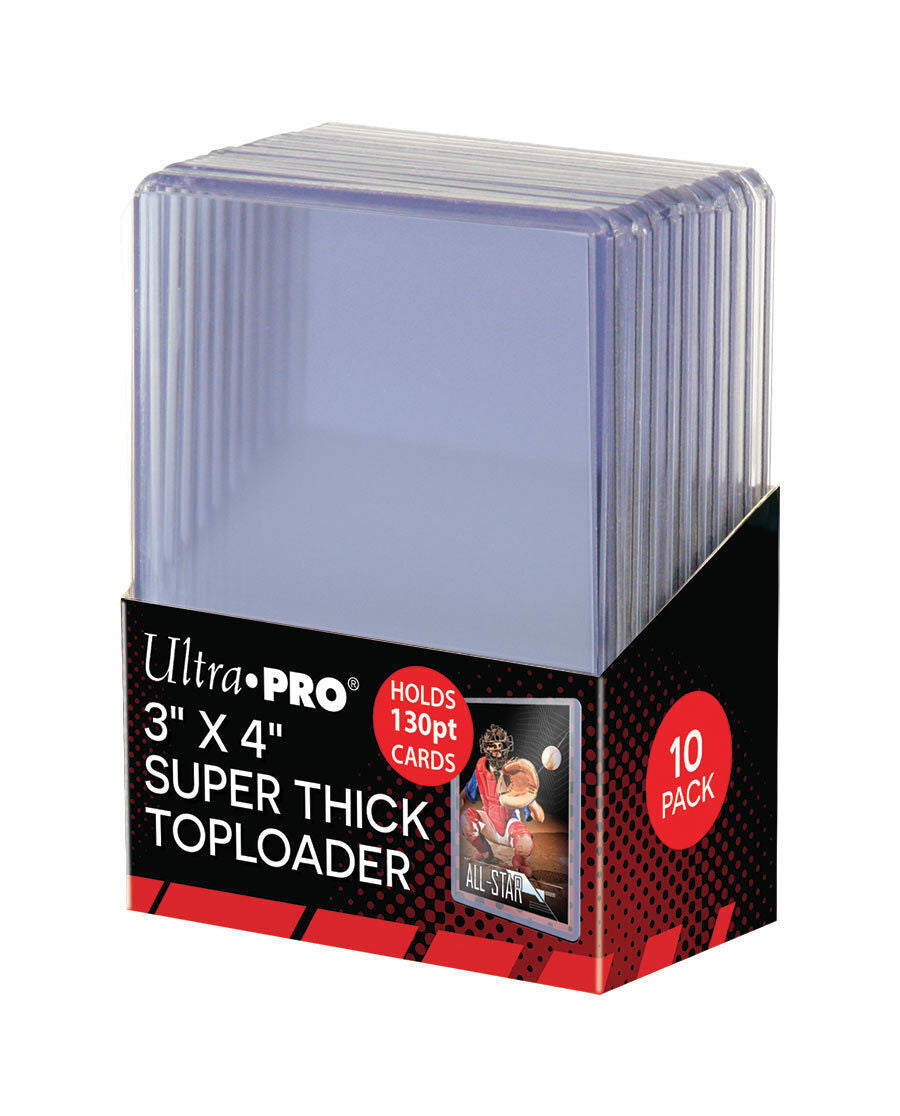 Ultra Pro 3" x 4" 130 pt Thick Toploaders 10 Pack