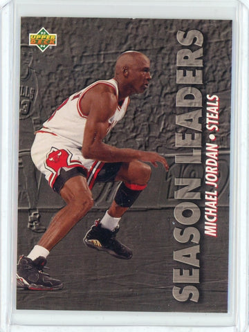 1993-94 Upper Deck Basketball Michael Jordan Season Leaders Steals Card #171