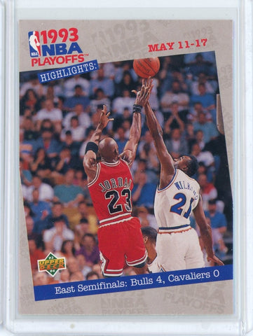 1993-94 Upper Deck Basketball Michael Jordan NBA Playoffs Highlights Card #187