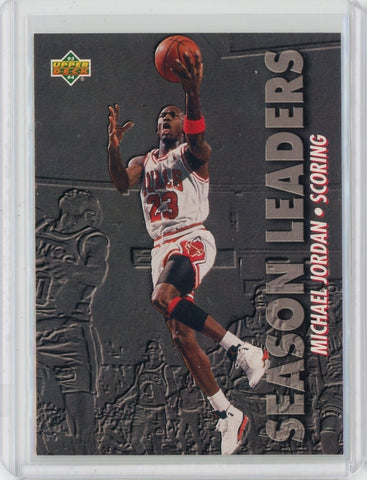 1993-94 Upper Deck Basketball Michael Jordan Season Leaders Scoring Card #166