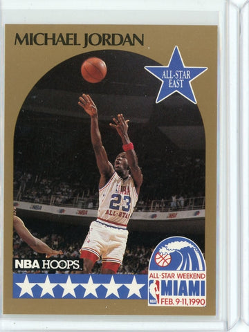 1990-91 NBA Hoops Basketball Michael Jordan All-Star Weekend Card #5