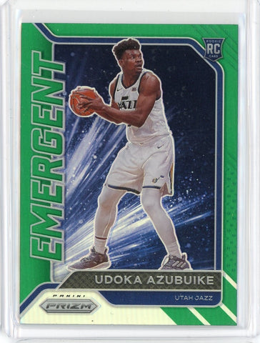 2020-21 Panini Prizm Basketball Udoka Azubuike Green Prizm Card #28