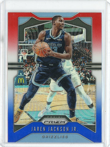 2019-20 Panini Prizm Basketball Jaren Jackson Jr Red White Blue Prizm Card #136