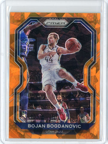 2020-21 Panini Prizm Basketball Bojan Bogdanovic Orange Cracked Ice Prizm Card #72