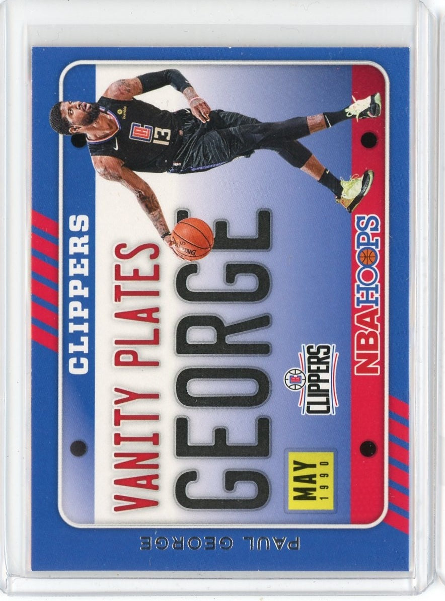 2020-21 Panini NBA Hoops Basketball Paul George Vanity Plates Card #8